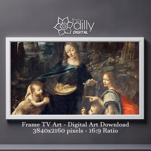 Samsung Frame TV Art | Virgin of the Rocks | Leonardo da Vinci | Digital Download | Renaissance Art | Instant Download