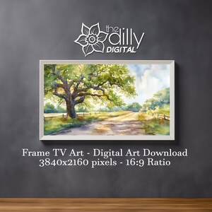 Frame TV Art Watercolor Tree Digital Art Digital Download for Frame TV