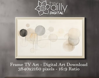 Samsung Frame TV Art Abstract Circles Art Digital Download for Frame TV