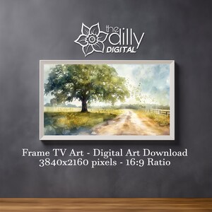 Frame TV Art Watercolor Tree Digital Art Digital Download for Frame TV