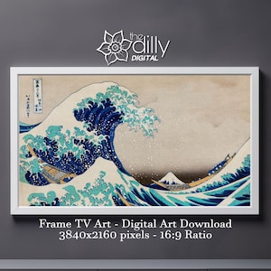 Samsung Frame TV Art | The Great Wave | Katsushika Hokusai | Digital Download | Japanese Art | Instant Download