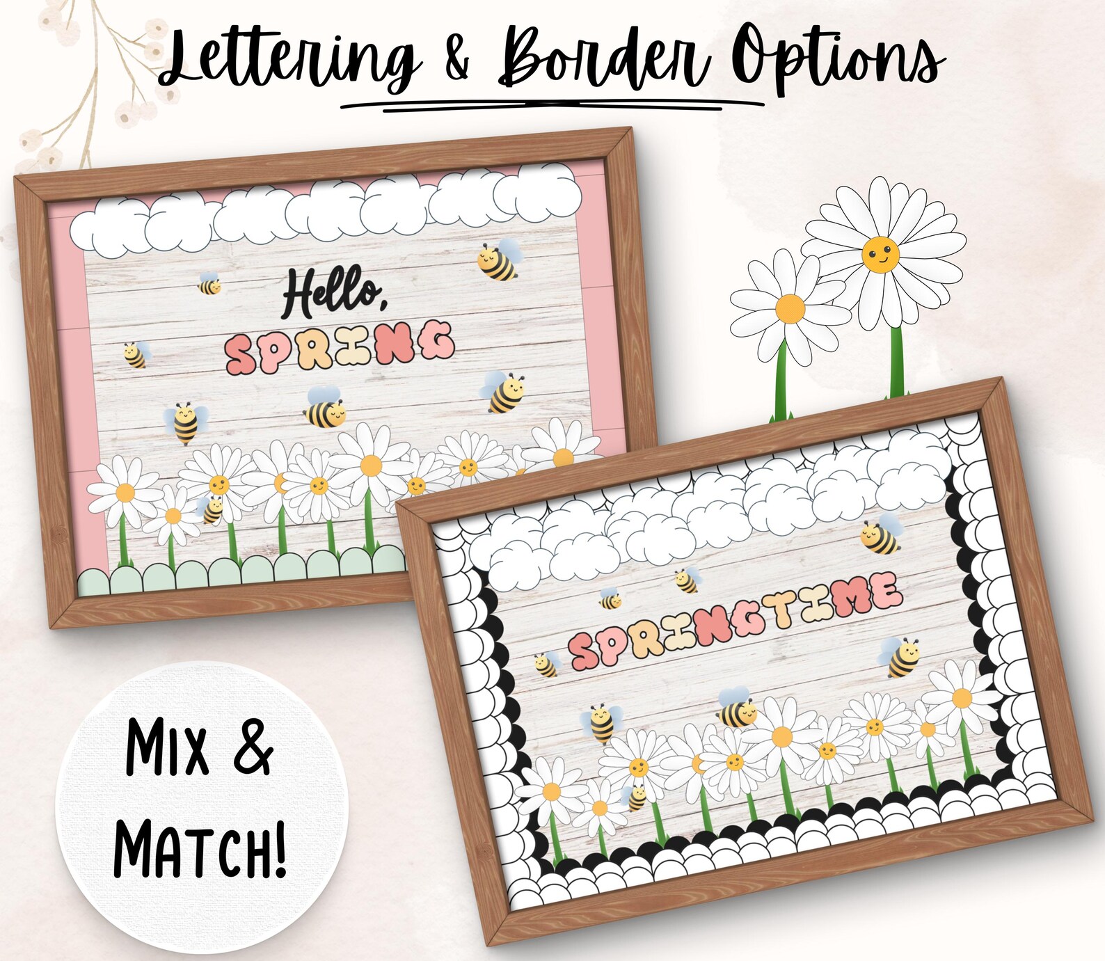Spring Bulletin Board Kit Classroom Library Door Display Class Decor ...