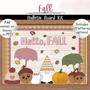Fall September Bulletin Board Kit | Door Classroom Decor | September October November Autumn Decor Bulletin Board | Fall Autumn Decor Kit