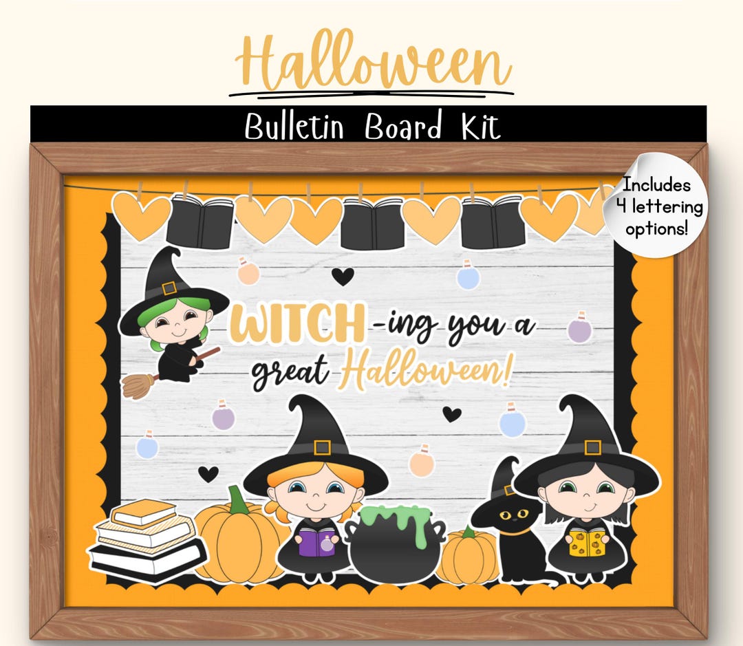 Halloween Bulletin Board Kit | October Door Classroom Decor | Printable ...