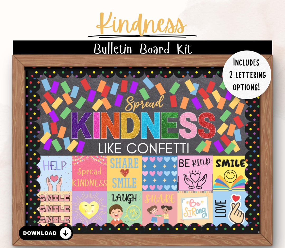 Kindness Decor Bulletin Board Kit | Classroom Motivational ...