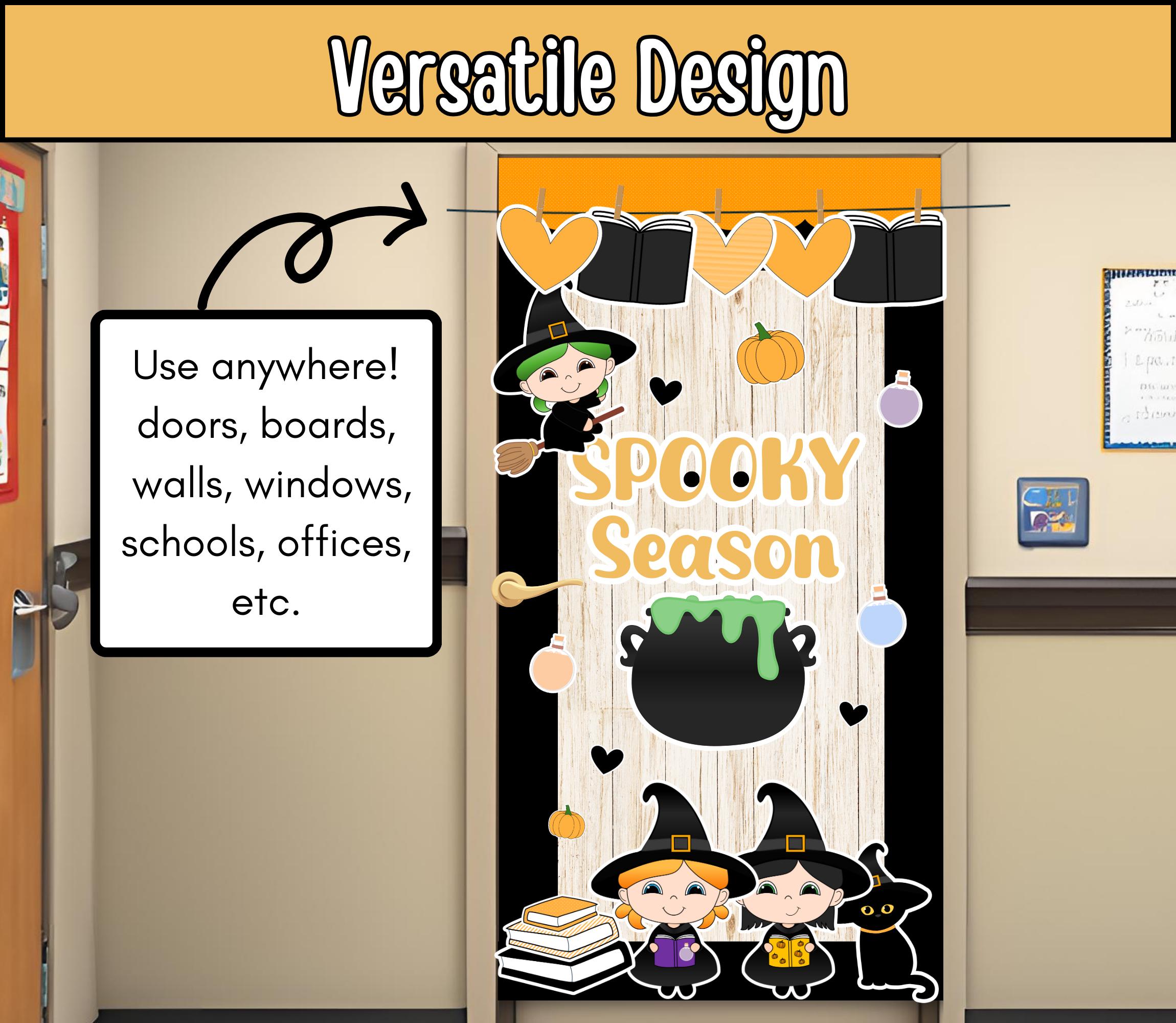 Halloween Bulletin Board Kit | October Door Classroom Decor | Printable ...