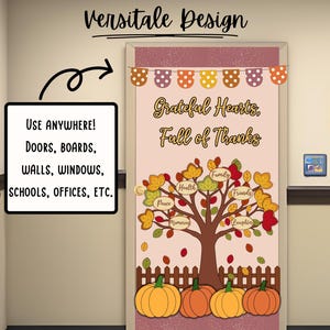 Thanksgiving Decor Bulletin Board Kit | Door Decoration Classroom Wall ...