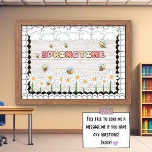 Spring Bulletin Board Kit Classroom Library Door Display Class Decor ...