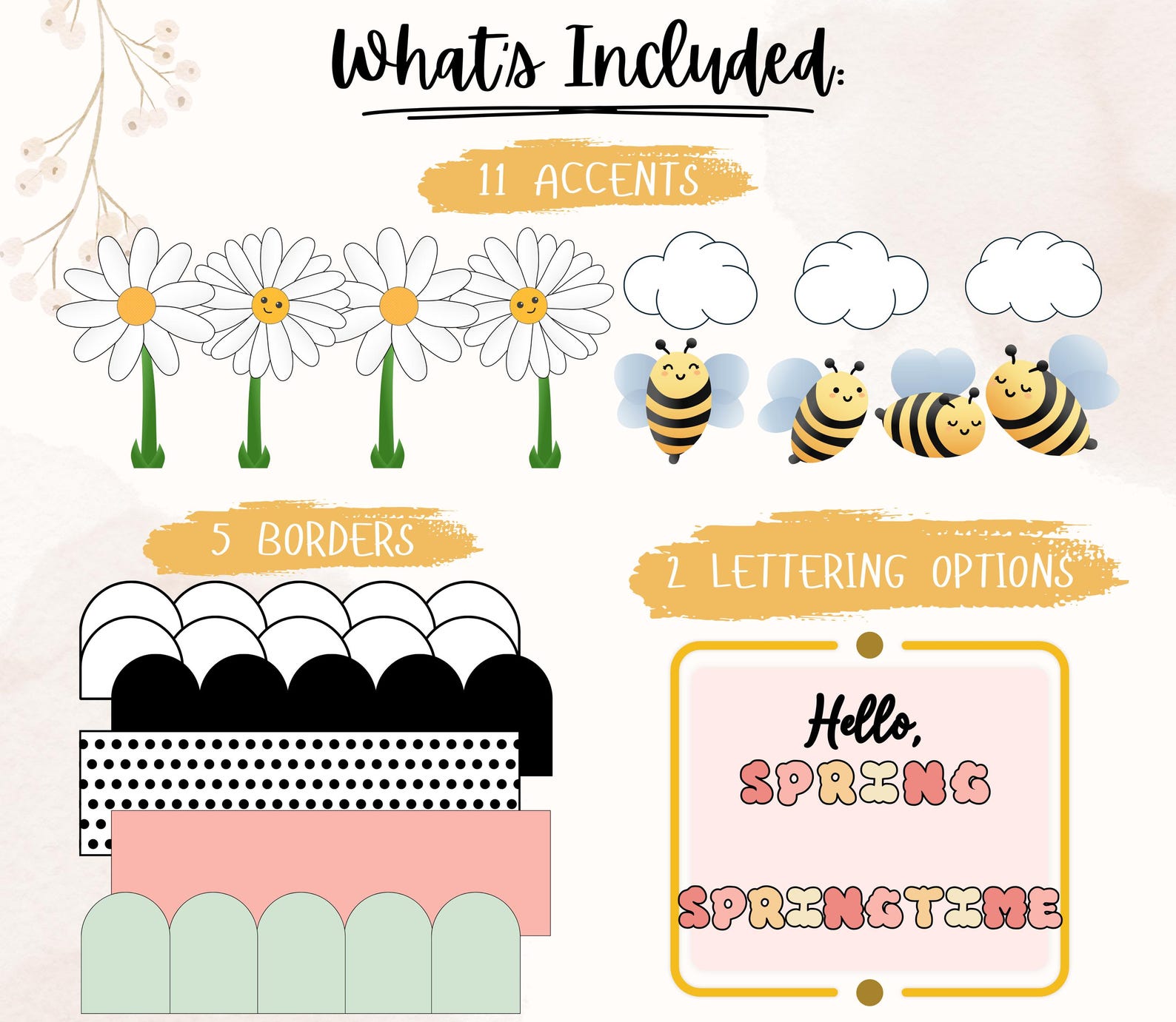 Spring Bulletin Board Kit Classroom Library Door Display Class Decor ...