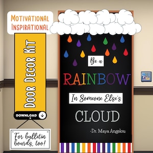 Rainbow Kindness Inspirational Bulletin Board Kit Classroom Library Door Display Class Decor Decoration April Print Bundle Black History