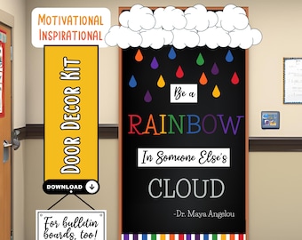 Rainbow Kindness Inspirational Bulletin Board Kit Classroom Library Door Display Class Decor Decoration April Print Bundle Black History