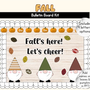 Fall September Bulletin Board Kit | Classroom Door | Display Class Decor Decoration | September October November Autumn Decor Bulletin Board