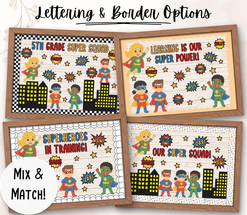 Superhero Back to School Bulletin Board Kit | Classroom Door Display ...