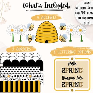 Spring Bulletin Board Kit Classroom Library Door Display Class Decor ...