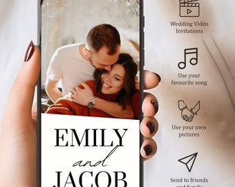 Digital Wedding Invitation Video Template: Customizable E-Invite
