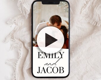 Digital Wedding Invitation Video Template: Modern E-Invite (Download)
