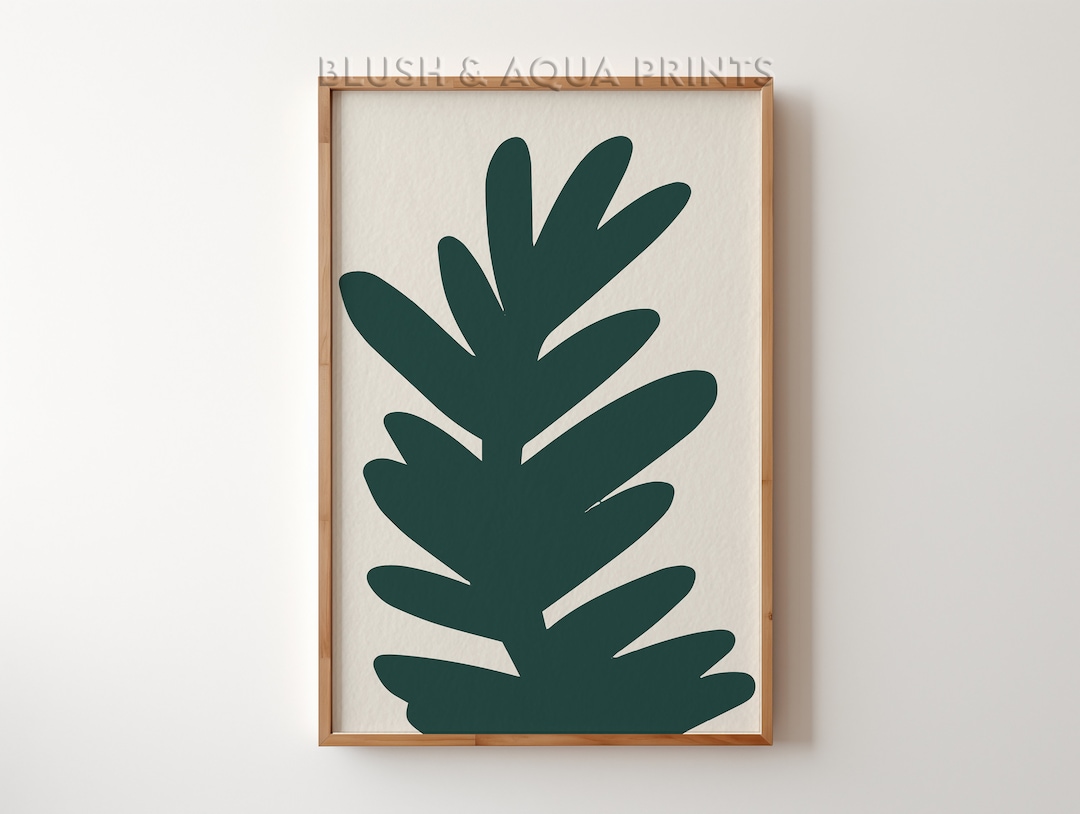 Minimalist Pine Mid Century Modern Ocean Print Abstract Print