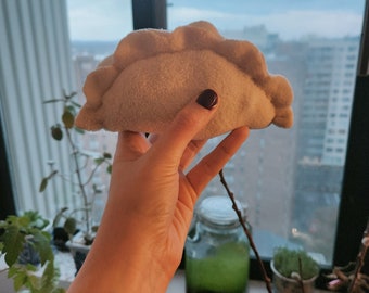 Handmade Pierogi Squeaky Dog Toy