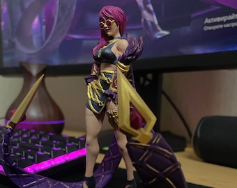 KDA Evelynn Figure - League of Legends - Handmade Painted Statue