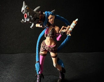 Jinx Figure Arcane - League of Legends - Dipinto a mano