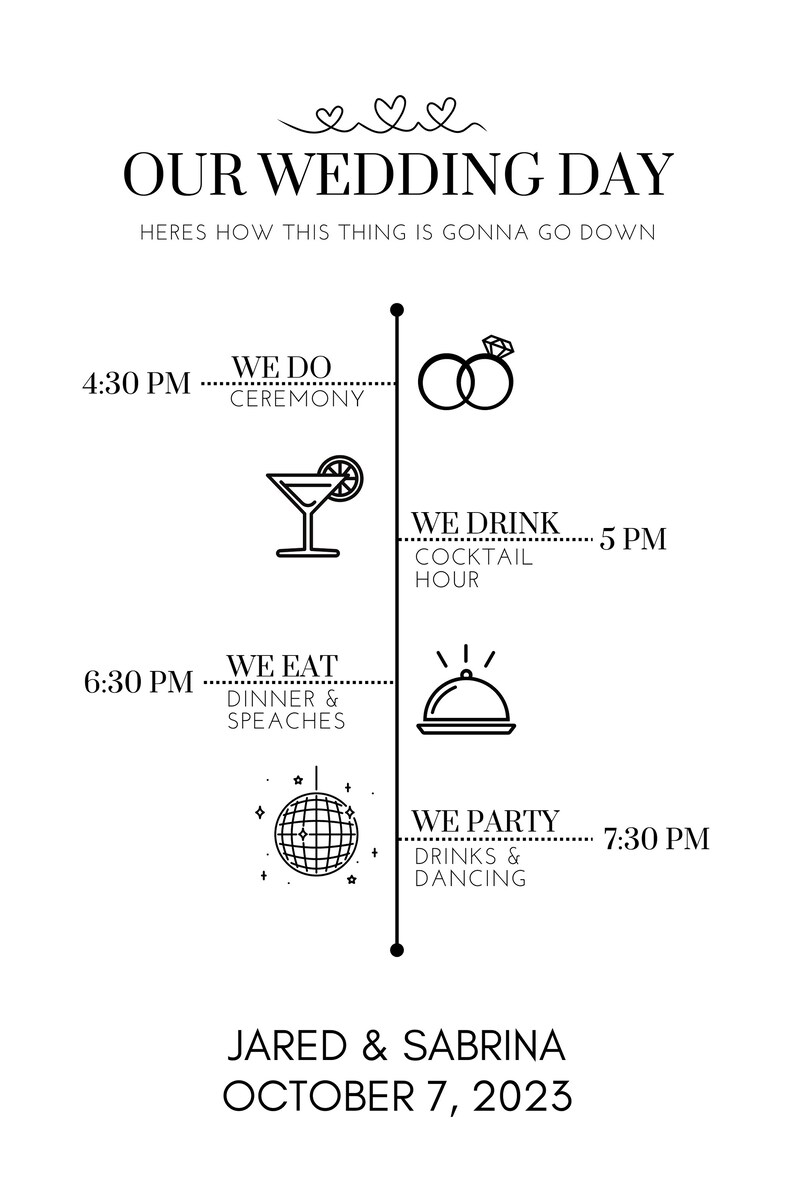 Wedding Timeline Template Etsy Wedding Timeline Template Etsy