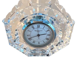Waterford Crystal Desk Clock/ Paperweight