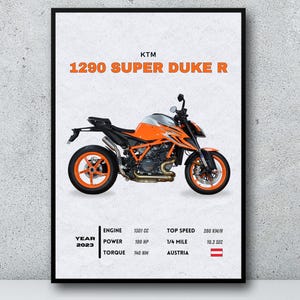 KTM 1290 Super Duke R EVO Poster: Motorcycle Wall Art (Digital Download)