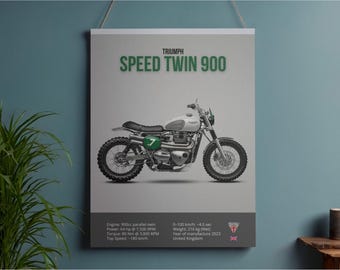Triumph Speed Twin 900 Motorrad Poster (Digitaldruck)