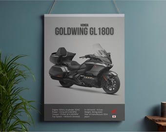 Impression d'art moto Honda Goldwing GL1800, affiche automobile