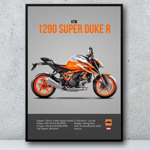 KTM 1290 Super Duke R Art Print: Motorcycle Poster (Digital Download)