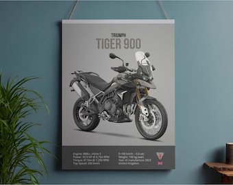 Triumph Tiger 900 2023 | Motorcycle Poster Printable Wall Art Digital Download Home Decor Downloadable Prints (Digital Download)