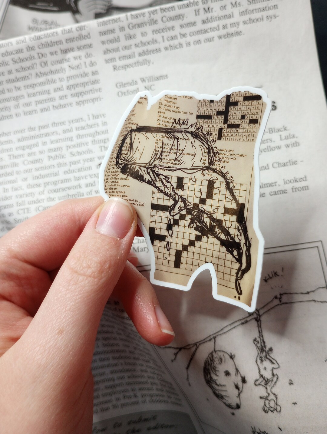 Crossword Puzzle Pizza Doodle Heavy Duty Vinyl Sticker Etsy Crossword Puzzle Pizza Doodle Heavy Duty Vinyl Sticker Etsy