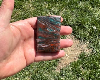 Estuche para encendedor Zippo de epoxi hecho a mano, caja Zippo de epoxi, regalo para padrinos de boda, estuche Zippo, Zippo de epoxi