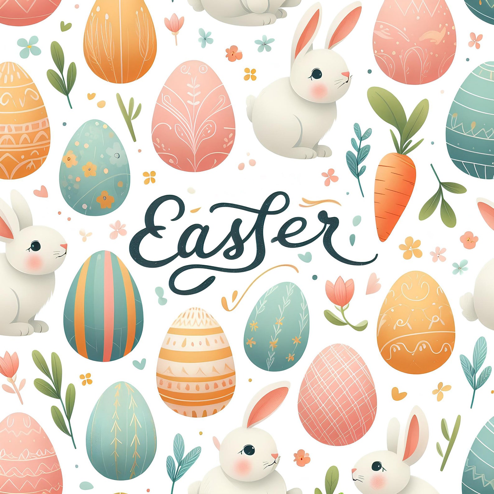 Set of 13 Easter Seamless Pattern Paper Pack,printable Scrapbook Paper ...