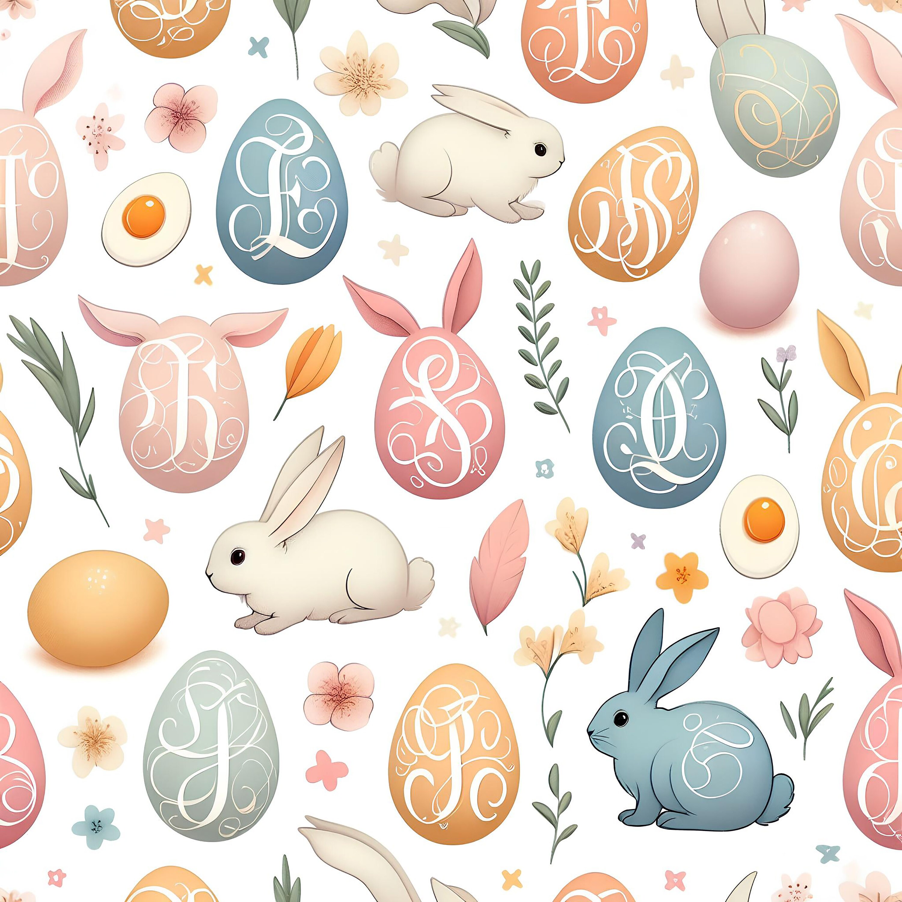 Set of 13 Easter Seamless Pattern Paper Pack,printable Scrapbook Paper ...