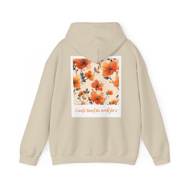 bloomed flower hoodie, oversized comfortable unisex sweatshirt, girly yeezy gap hoodie, fuzzy clothing