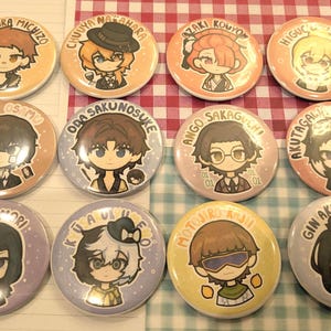 Insignes de la mafia portuaire - BSD Bungo Stray Dogs Dazai Chuuya Mori Akutagawa