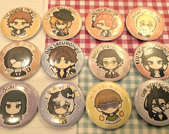 Port Mafia Badges - BSD Bungo Stray Dogs Dazai Chuuya Mori Akutagawa