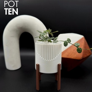 Pot Ten Magnetic Plant Stand Modern Planter