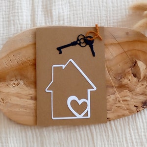Housewarming kaart Verhuiskaart Verhuiskaart Nieuw huis kaart Handgemaakte wenskaarten