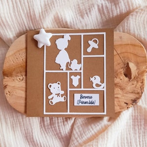 Personalized birth card, girl birth card, birth card, baby birth card