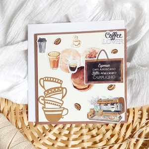 Carte de vœux toutes occasions- Carte café - Carte anniversaire café- Carte retraite