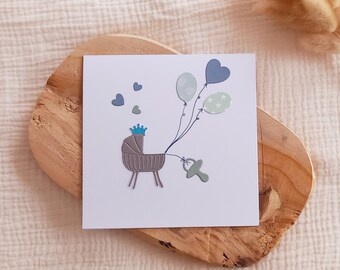 Carte de naissance à personnaliser,  carte de naissance fille, carte de naissance garçon  Carte de naissance bébé, carte félicitations