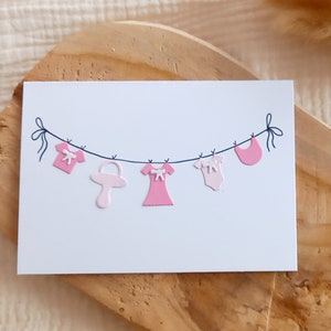 Carte la lessive de bébé,  carte bienvenue bébé,  carte de félicitations