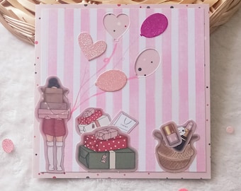 Teenage birthday card, Happy birthday card for women, Happy birthday card for girls, Fashion birthday card