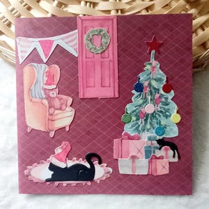 Carte de Noël,  Carte cadeau de Noël,  Carte joyeux Noël,  Carte de vœux fait main