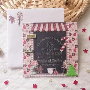 Carte de Noël,  Carte cadeau de Noël,  Carte joyeux Noël,  Carte de vœux fait main