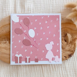 Carte de vœux Carte joyeux anniversaire 5 ans, Carte fille anniversaire personnalisable Carte Joyeux anniversaire fille