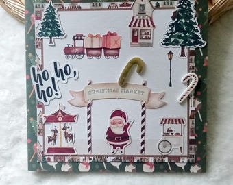 Carte de Noël,  Carte cadeau de Noël,  Carte joyeux Noël,  Carte de vœux fait main