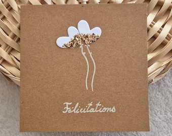 Wedding card Congratulations card Greeting card heart, wedding, congratulations